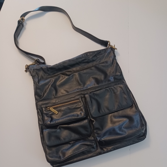 HOBO Handbags - Hobo International Leather Shoulder Bag Crossbody Purse Black